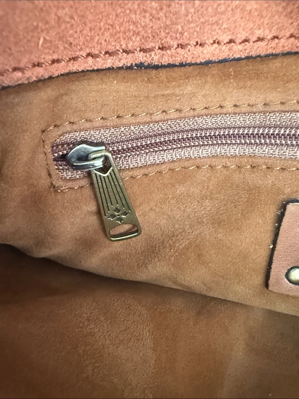 Patricia Nash Barattoli Tooled Genuine Leather Crossbody Bag Rust Brown